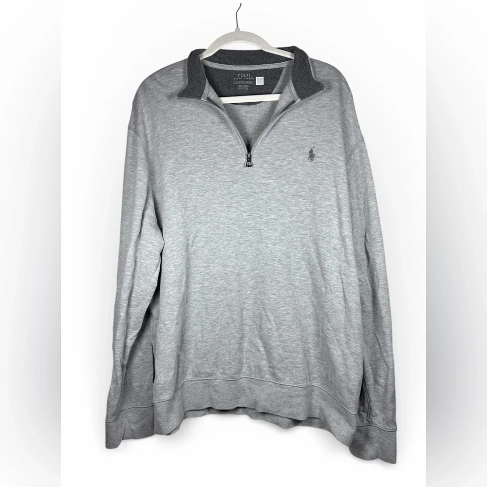 Polo Ralph Lauren Luxury Jersey Quarter-Zip Pullover - EUC Sz XL